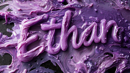 Violet Slime personalized name postcard perfect for decor.の素材