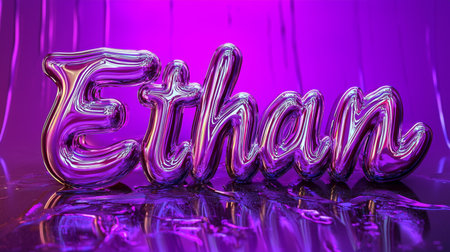Violet Glossy Surface personalized name postcard perfect for decor.の素材
