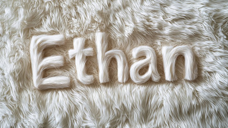 White Fur personalized name postcard perfect for decor.の素材