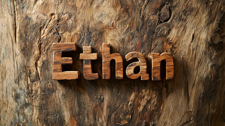 Wooden Oak personalized name postcard perfect for decor.の素材