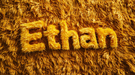 Yellow Fur personalized name postcard perfect for decor.の素材