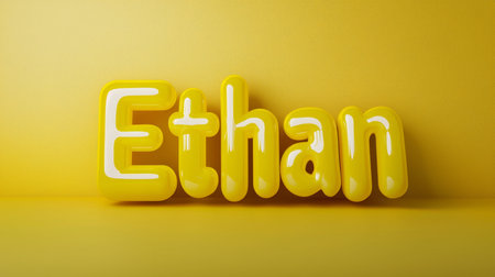 Yellow Glossy Surface personalized name postcard perfect for decor.の素材