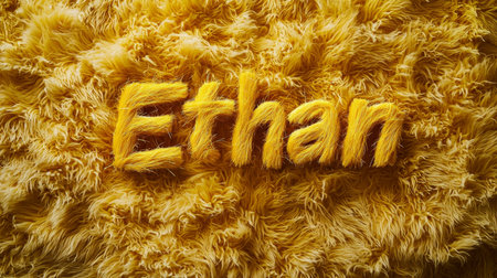 Yellow Fur personalized name postcard perfect for decor.の素材