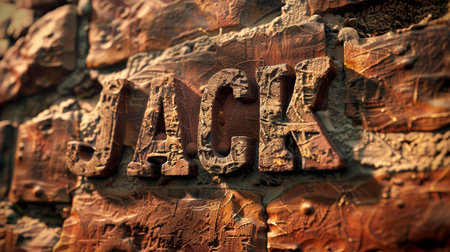 Ancient Brick personalized name postcard perfect for decor.の素材