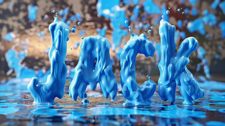 Blue Slime personalized name postcard perfect for decor.の素材