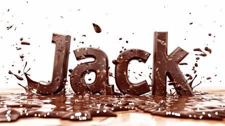 Personalized postcard perfect for decor created in Chocolate Typography.の素材
