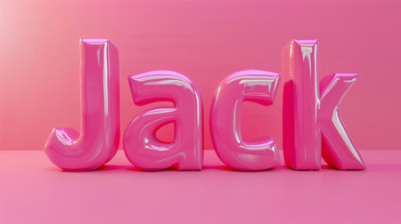 Pink Glossy Surface personalized name postcard perfect for decor.の素材