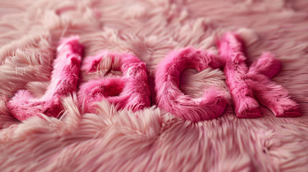 Pink Fur personalized name postcard perfect for decor.の素材
