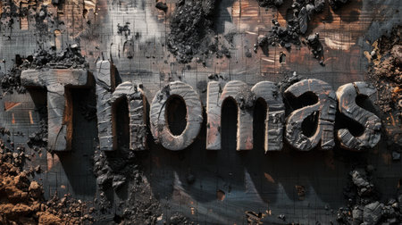Coal personalized name postcard perfect for decor.の素材