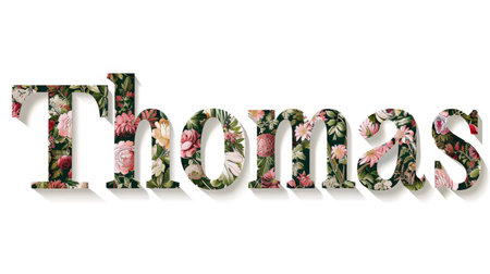 Personalized postcard perfect for decor created in Floral Lettering.の素材