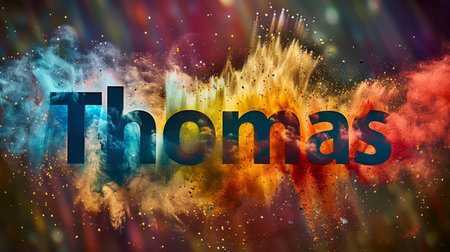 Colorful personalized name postcard perfect for decor.の素材