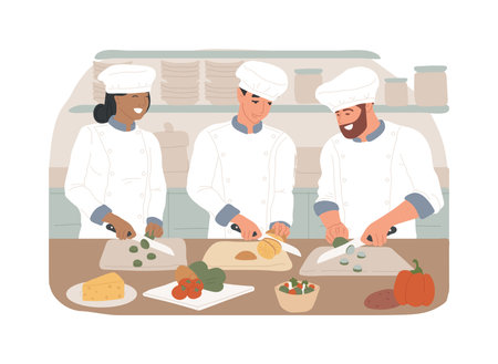 Sous chef isolated cartoon vector illustrations.のイラスト素材