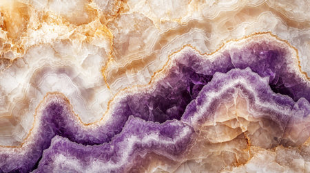 Beige Marble with Amethyst Horizontal Background.の素材