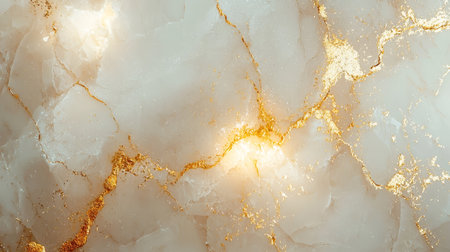 Beige Marble with Golden Veins Horizontal Background.の素材