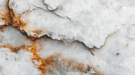 White Marble with Rusty Iron Horizontal Background.の素材