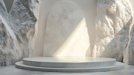 Limestone Minimalistic Product Display Podium.の素材