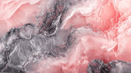Soft Pink Marble with Grey Glass Horizontal Background.の素材