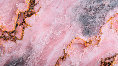 Soft Pink Marble with Rusty Iron Horizontal Background.の素材