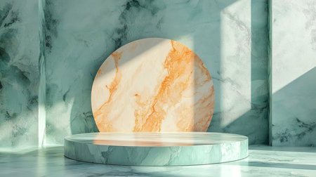 Colorful Marble Minimalistic Product Display Podium.の素材