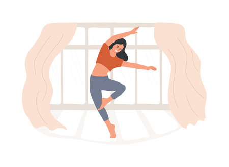 Contemporary dance isolated cartoon vector illustrations.のイラスト素材