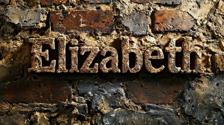 Ancient Brick personalized name postcard perfect for decor.の素材