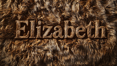 Brown Fur personalized name postcard perfect for decor.の素材