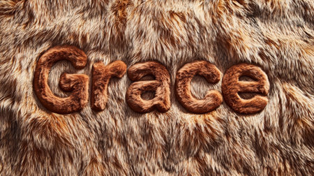 Brown Fur personalized name postcard perfect for decor.の素材