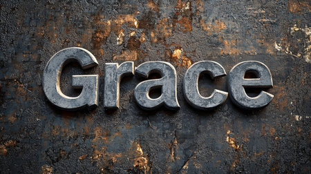 Concrete personalized name postcard perfect for decor.の素材