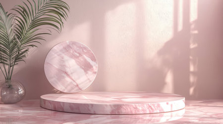 Rose Marble Minimalistic Product Display Podium.の素材