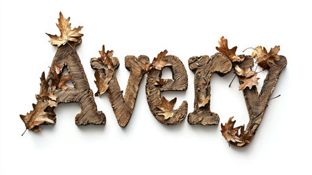 Personalized postcard perfect for decor created in Oak Leaf Letters.の素材