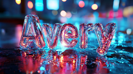 Transparent Glass personalized name postcard perfect for decor.の素材
