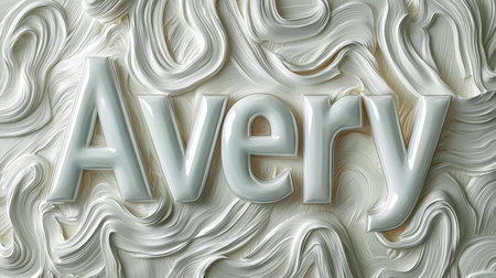 White Glossy Surface personalized name postcard perfect for decor.の素材