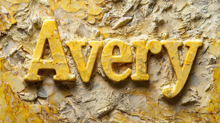 Yellow Marble personalized name postcard perfect for decor.の素材