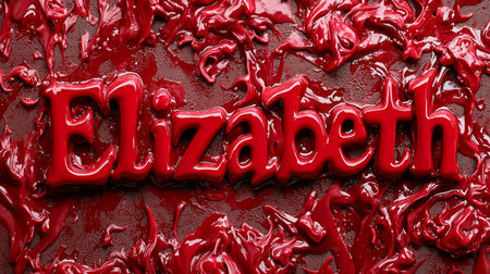 Red Slime personalized name postcard perfect for decor.の素材