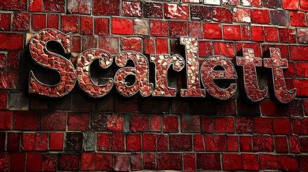Mosaic Tile personalized name postcard perfect for decor.の素材