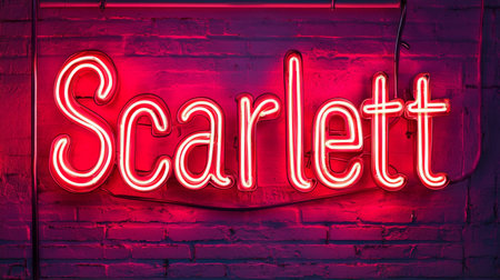 Personalized postcard perfect for decor created in Neon Lettering.の素材