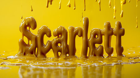 Yellow Slime personalized name postcard perfect for decor.の素材