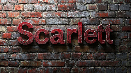 Brick personalized name postcard perfect for decor.の素材