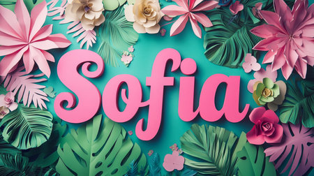 Paper Craft personalized name postcard perfect for decor.の素材