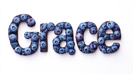Personalized postcard perfect for decor created in Blueberry Typography.の素材