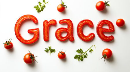 Personalized postcard perfect for decor created in Cherry Tomato Typography.の素材