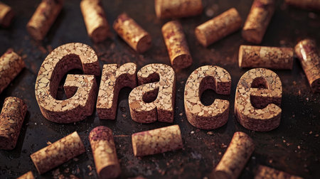 Cork personalized name postcard perfect for decor.の素材