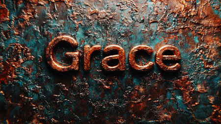 Copper Patina personalized name postcard perfect for decor.の素材