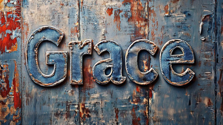 Denim personalized name postcard perfect for decor.の素材