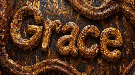 Snake Skin personalized name postcard perfect for decor.の素材