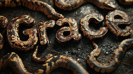 Snake Skin personalized name postcard perfect for decor.の素材