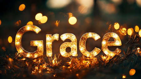 Front Lighting personalized name postcard perfect for decor.の素材