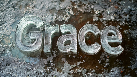 Grey Glass personalized name postcard perfect for decor.の素材