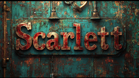 Copper Patina personalized name postcard perfect for decor.の素材