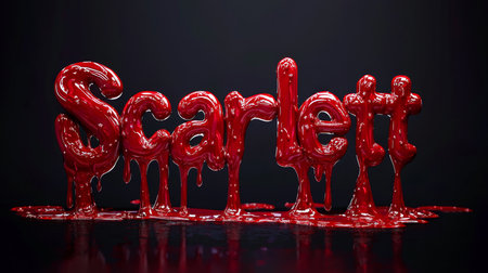 Red Slime personalized name postcard perfect for decor.の素材